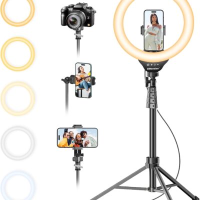 12-inch LED Ring Light with Adjustable Tripod